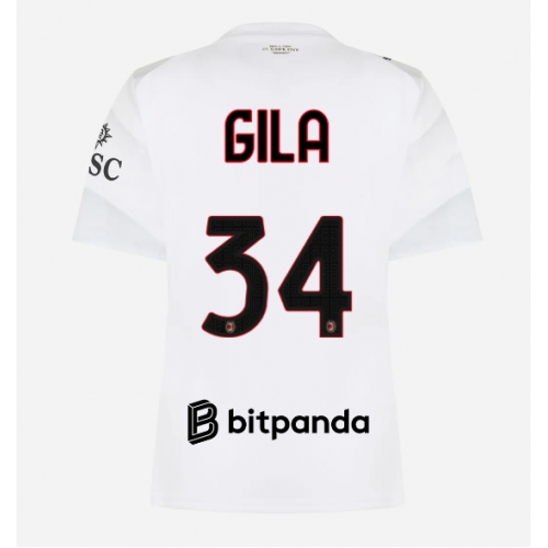 Billige Fotballdrakt AC Milan Mario Gila #34 Replika Bortedrakt Dame 2026-27 Kortermet Billige Fotballdrakt AC Milan Mario Gila #34 Replika Bortedrakt Dame 2026-27 Kortermet